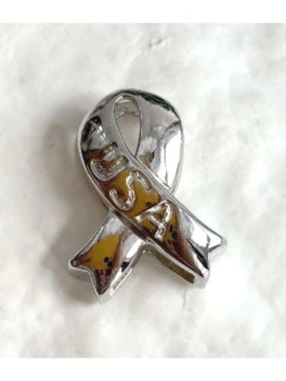 USA Ribboned Sterling Silver Tiny 925 Vintage Pendant | Pin